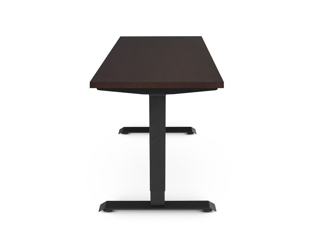 Регулируемый компьютерный стол Bazalt с регулировкой по высоте — столешница МДФ Венге