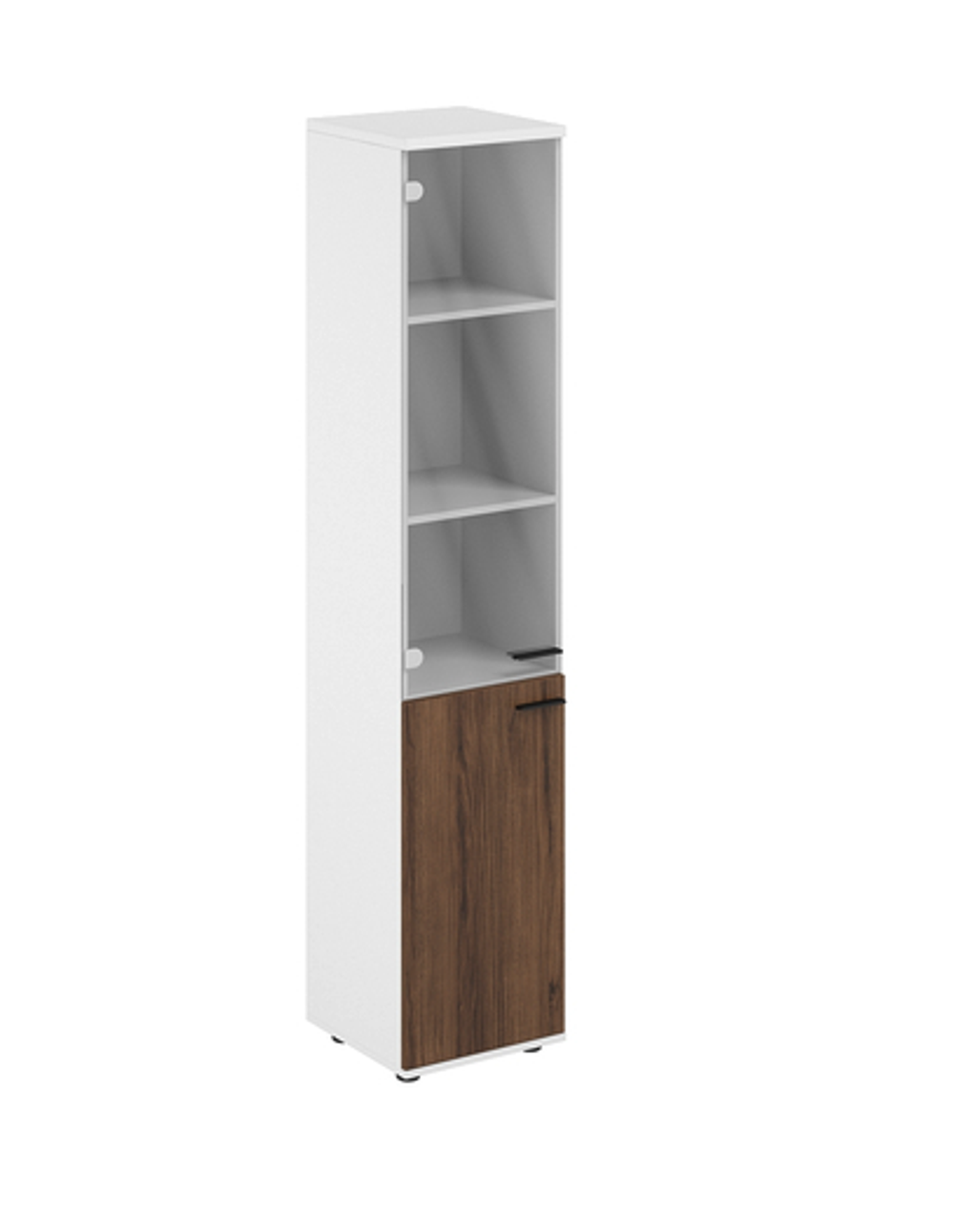 Шкаф узкий высокий со стеклом SG.802.WH.DM.GL СИГМА (SIGMA)