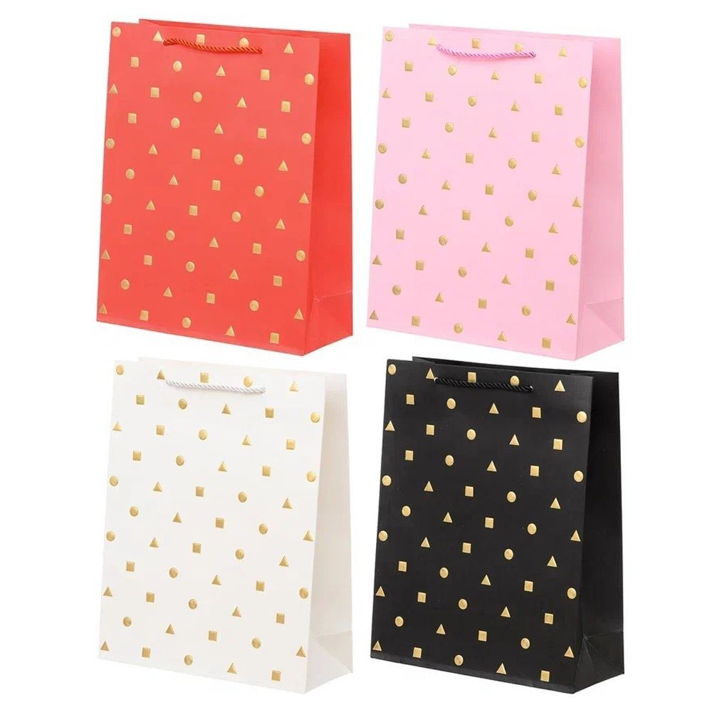 Подарочный пакет Basir, серия "Золотые фигуры", 30*12*40 см, ассорти Подарочный пакет Basir, серия "Золотые фигуры", 30*12*40 см, ассорти