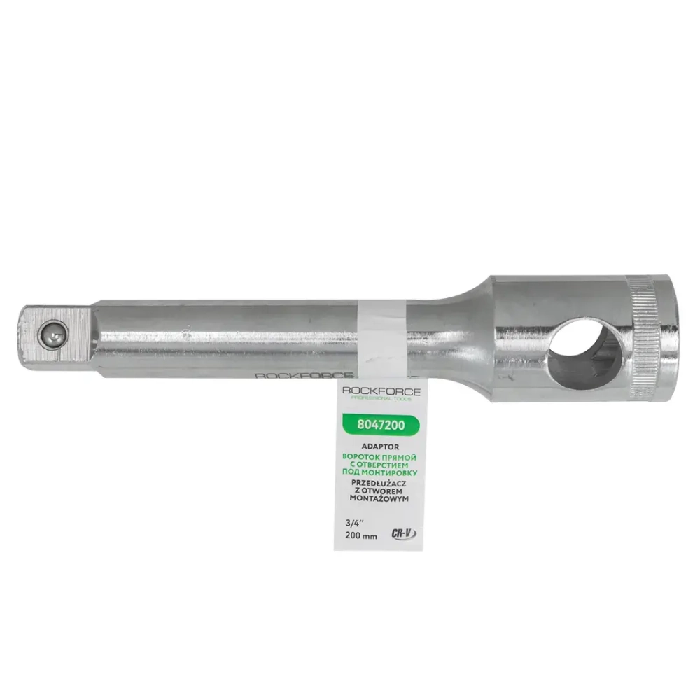 Вороток прямой с отверстием под монтировку 200мм, 3/4'' RockForce##Rock FORCE RF-8047200