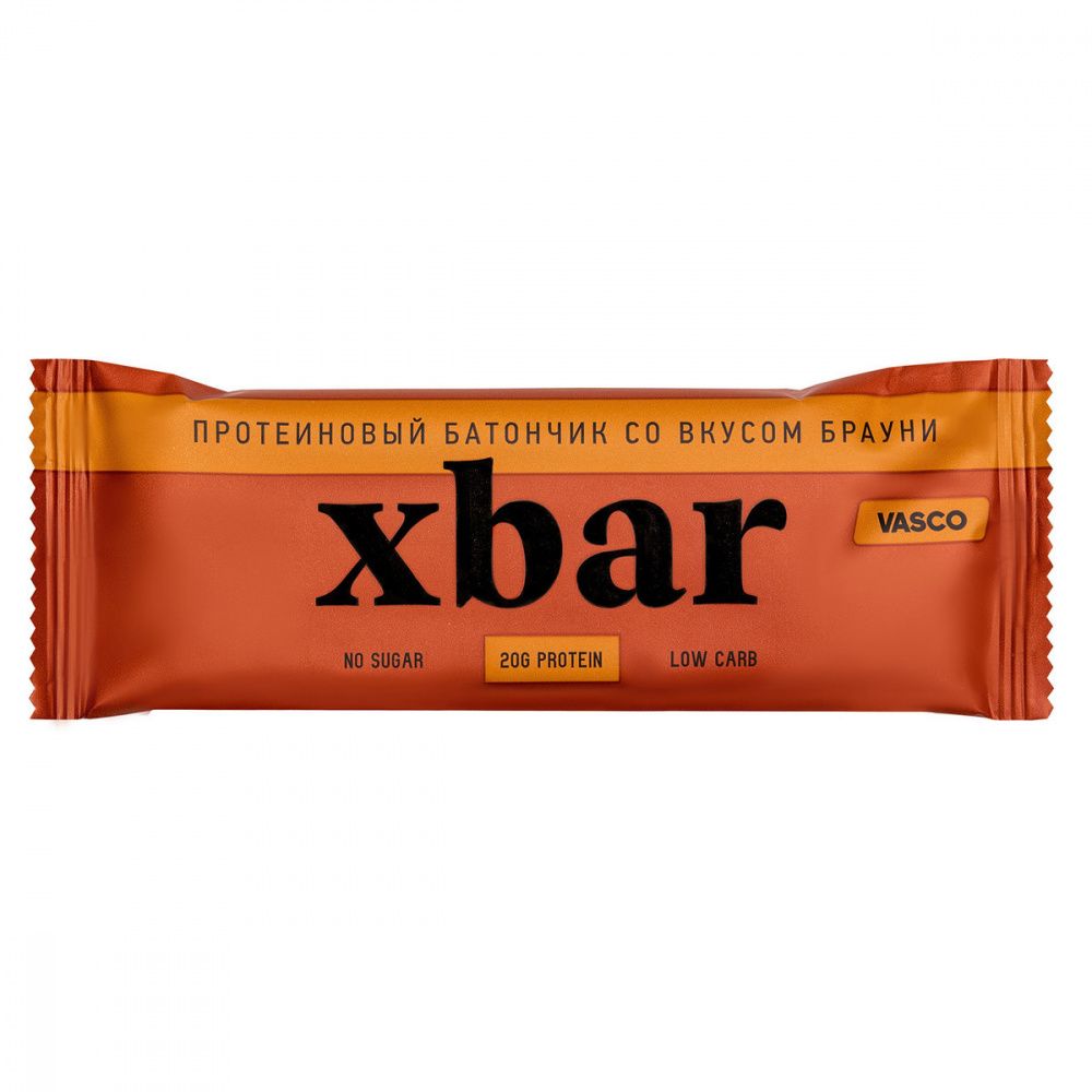 Протеиновый батончик VASCO Xbar со вкусом брауни, 60 г