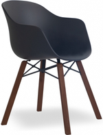 Кресло пластиковое Papatya Globe-K Wox Iroko, натуральный, антрацит