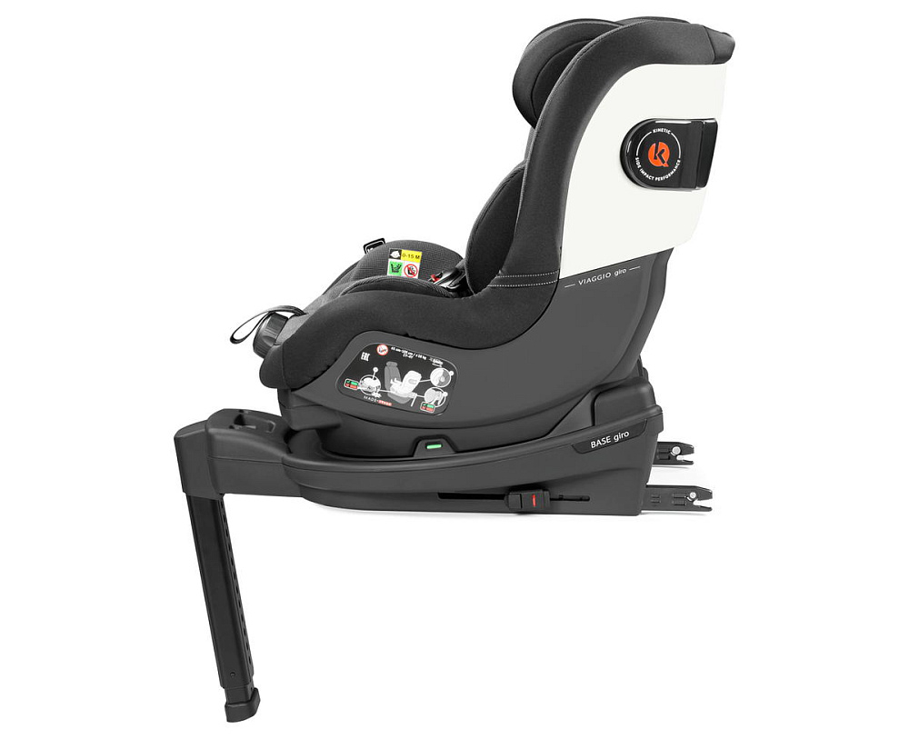 Автокресло Peg Perego Viaggio Giro (9-18 кг) с базой 360 Isofix Crystal Black