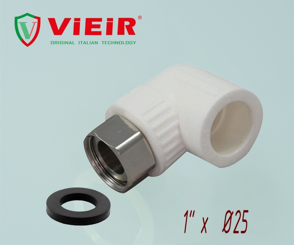 Накидная гайка УГЛОВАЯ ПП Ф 25 х 1" ViEiR  (130/10шт)