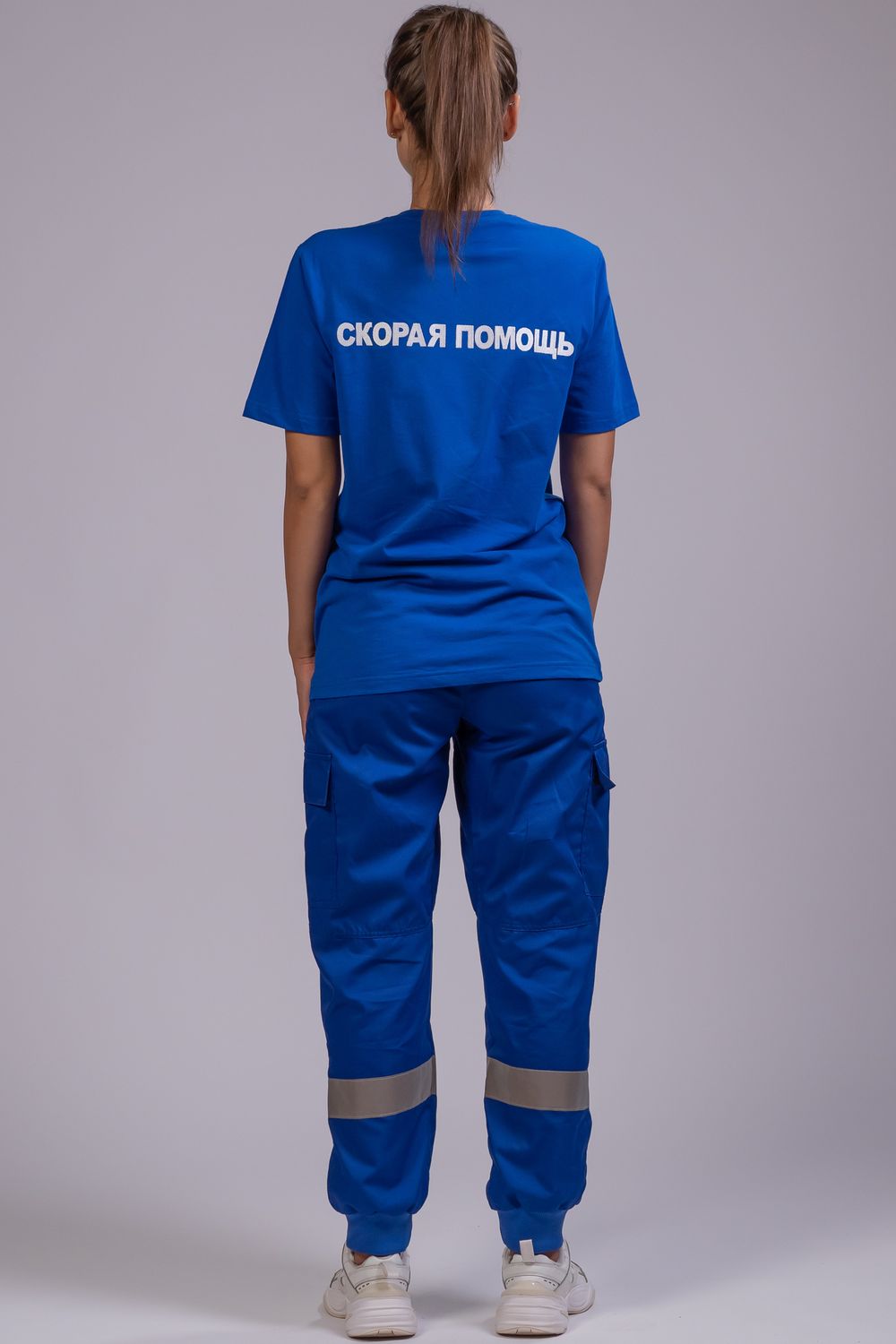 Брюки-джоггеры летние женские Скорая помощь MedicLine цв. ВАСИЛЕК