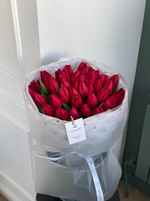 Букет из 51 красного тюльпана