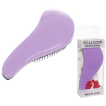 Расческа массажная «Компактная-капля», цвет сиреневый, в коробке, 15см