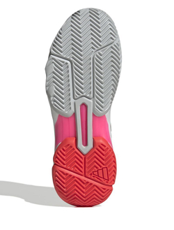 Женские Кроссовки теннисные Adidas CourtJam Control 3 W - cloud white/iron metallic/lucid red