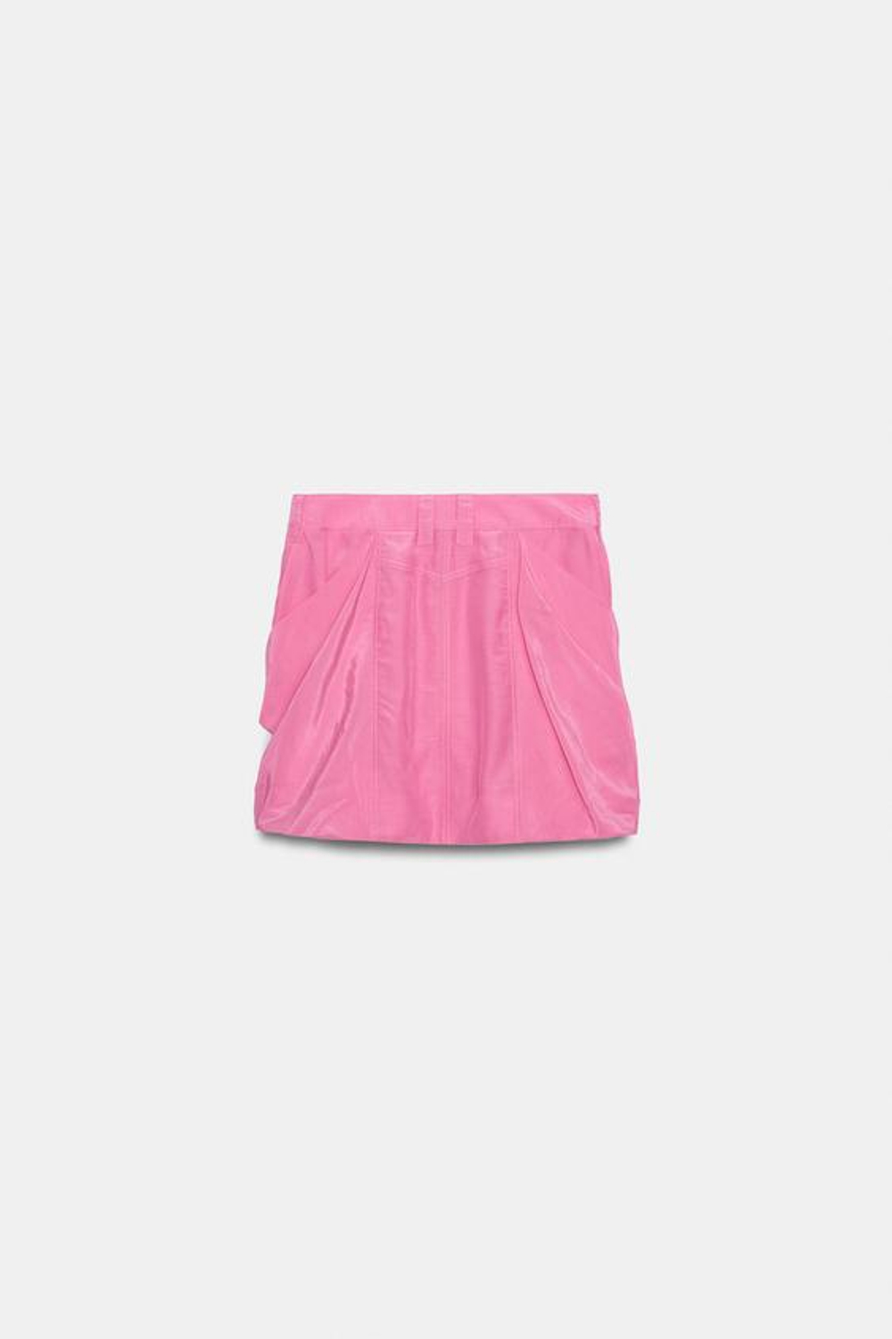 ZARA ЮБКА КАРГО МИНИ — ZW COLLECTION, ЯРКО-РОЗОВЫЙ