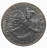25 центов США. 200 лет независимости Америки. Барабанщик. 1976 год. UNC (Двор D)