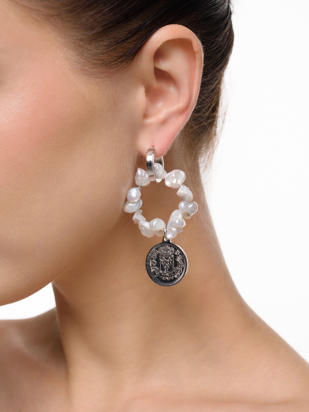 Серьги "Cereals" Silver