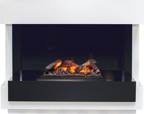 Каминокомплект Cube - Белый с черным с очагом Cassette 600 NH