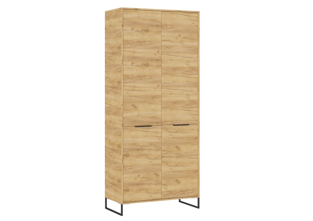 ЛОФТ Шкаф с выд.штанг. ШК-003 Корпус - Дуб Крафт золотой  Фасад ЛДСП - Дуб Крафт золотой