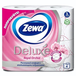 Бумага туалетная ZEWA ДЕЛЮКС 3 сл., 4 рул. ОРХИДЕЯ