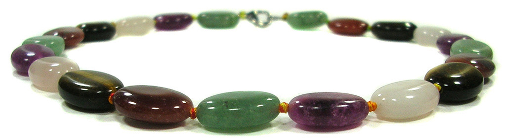 Колье из Микса камней mibu001-ov