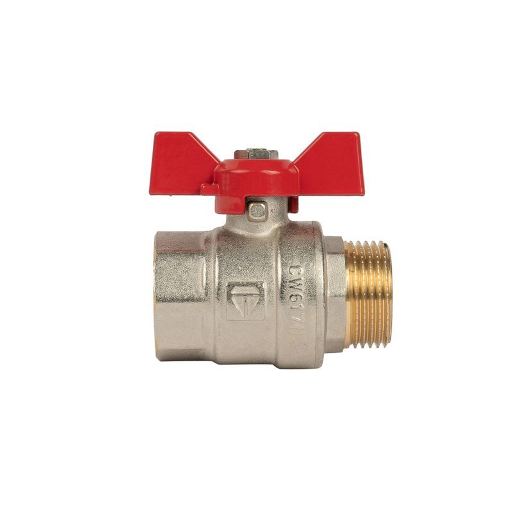 Кран шаровый НР-ВР 1" бабочка HLV