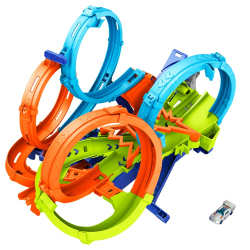 Hot Wheels - Quadruple Loop Set с зоной аварии + машинка HXR70 / артикул   HXR70  / GTIN 194735237166