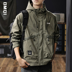 Весенняя и осенняя американская куртка с капюшоном для мужчин свободного размера