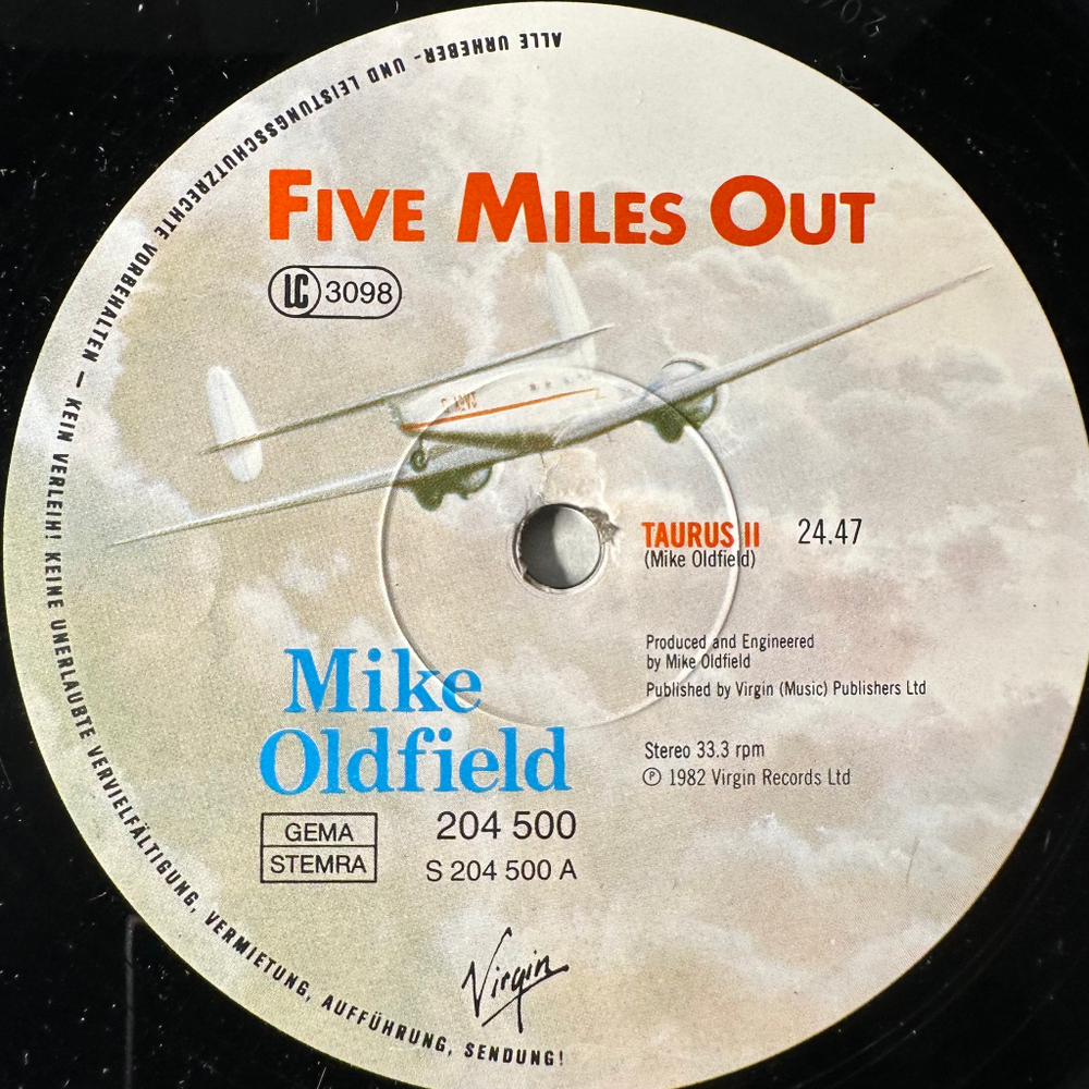Mike Oldfield ‎– Five Miles Out (Европа 1982г.)
