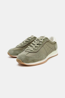 ZARA МЯГКИЕ КРОССОВКИ, ЗЕЛЕНЫЙ ХАКИ