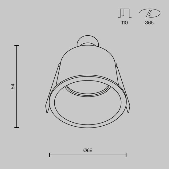 Встраиваемый светильник Technical DL049-01B