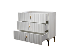Комод с тремя ящиками 74x40x75см Garda Decor Doria белый с золотом