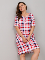 Туника Т-012/клетка-белосинекрасная