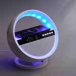 Bluetooth колонка "Smart Orb" 5Вт с беспроводным (15W) ЗУ, лампой, часами, FM радио, цвет белый