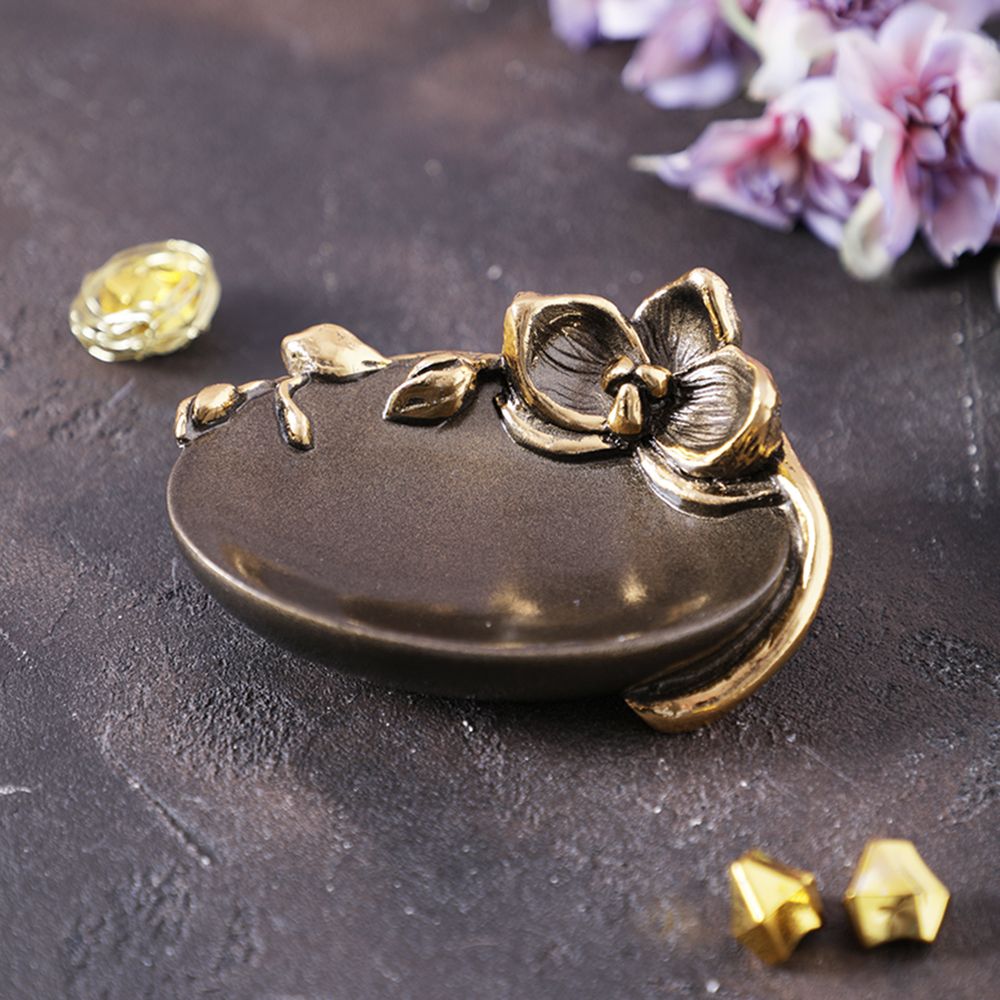 Мыльница Орхидея Калипсо Бронза