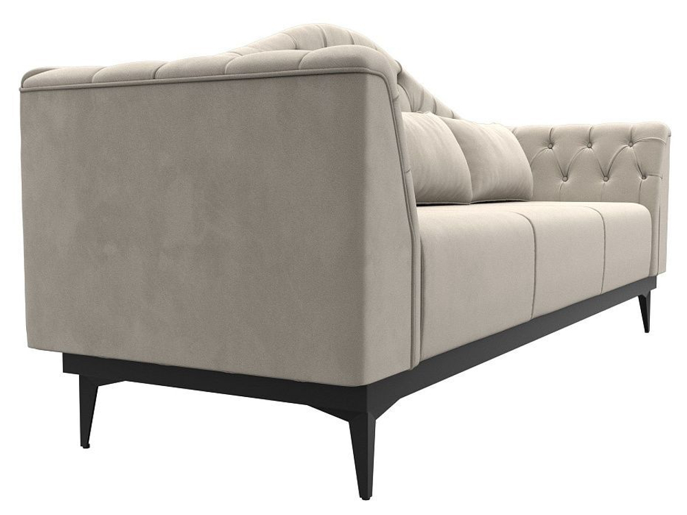 Диван прямой Флорида, Бежевый, Микровельвет, 112348