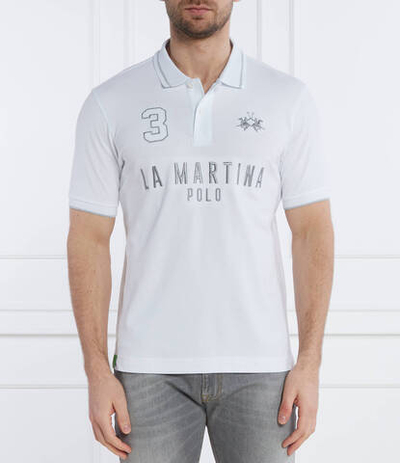 Поло La Martina - белый(YMP320 PK001)