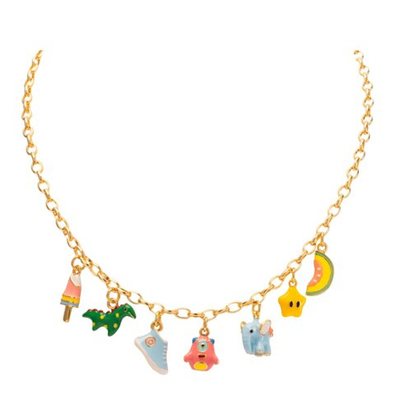 Цепочка из латуни с подвесками "из Детства", gold