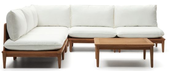 Portitxol Комплект из модульного углового дивана и журнального столика из массива тика La Forma Испания