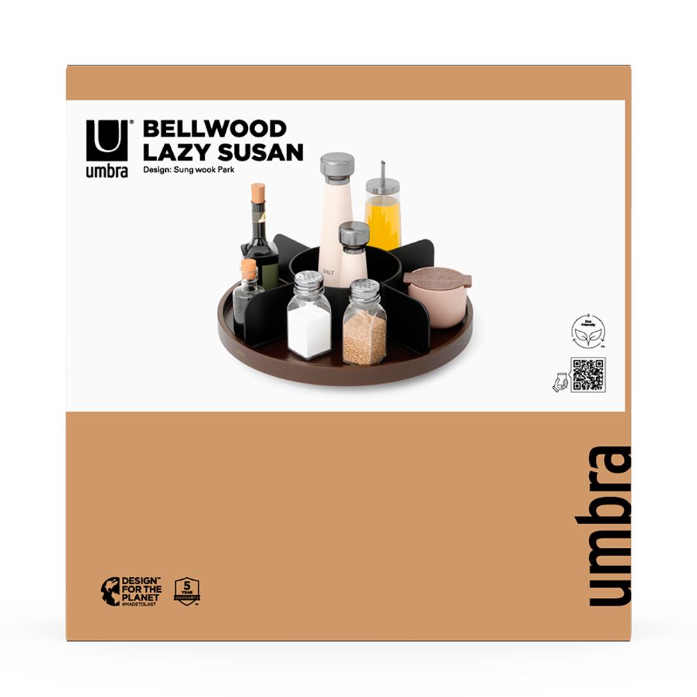 Органайзер для специй Bellwood, черный/орех