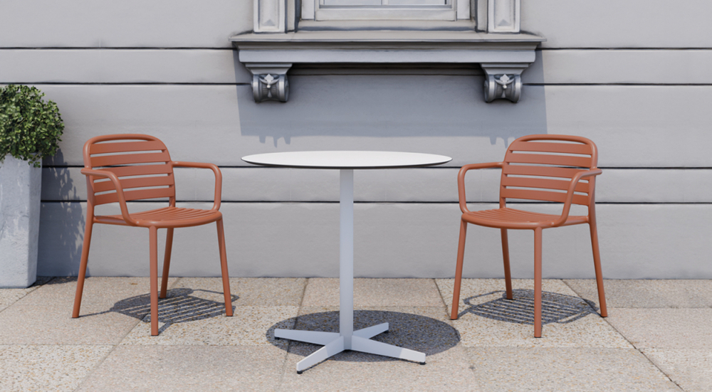 Кресло пластиковое Papatya Tarabya-K, янтарно-оранжевый