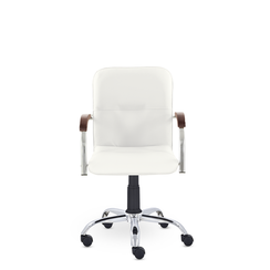 Кресло Самба GTP СН D8 (темный орех) Z01 (белый)