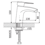 Смеситель для раковины Oute T48 T4801L