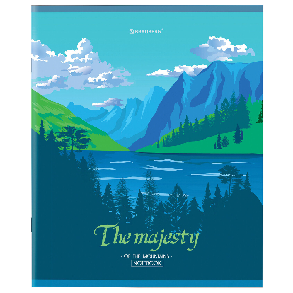Тетрадь А5 48 л. BRAUBERG скоба клетка обложка картон "Majesty" (микс в спайке) (20 штук в упаковке)