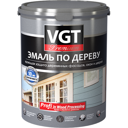 Эмаль универсальная VGT ВД-АК-1179, матовая, 1 кг, темно-коричневая, 211096