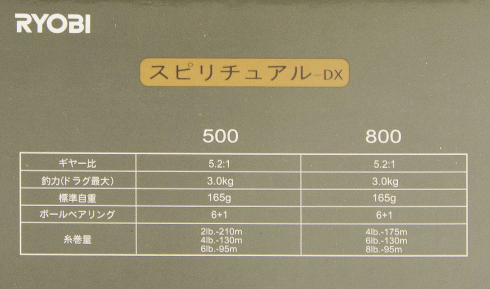 Катушка безынерционная Ryobi Spiritual DX500 (500, 6+1BB, мет. шпуля)