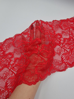 Кружево эластичное красное КС75 (19 см)