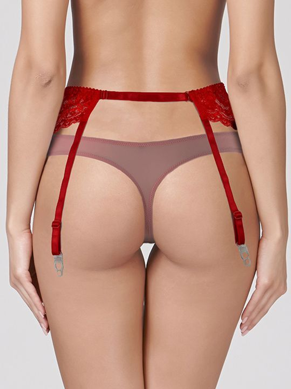 Кружевной пояс для чулок (Размер: S-M-L) (Цвет: красный)