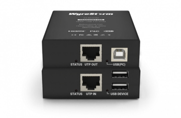 Wyrestorm EX-80-KVM - удлинитель сигнала FullHD и USB 2.0 по витой паре. Поддержка HID, передача данных и видео. POC.