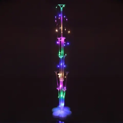 Подставка для шаров светящаяся «Праздник» (основа, 13 палочек с держателями) 95*40*54 см, прозрачный