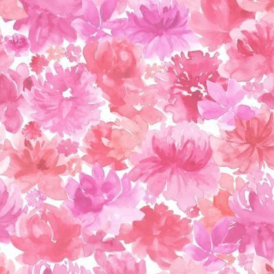 Нежные акварельные розовые цветы