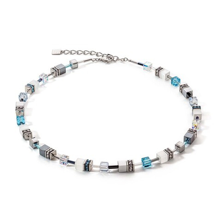Колье Coeur de Lion Aqua Monochrome 4012/10-2000 цвет голубой, белый, серебряный