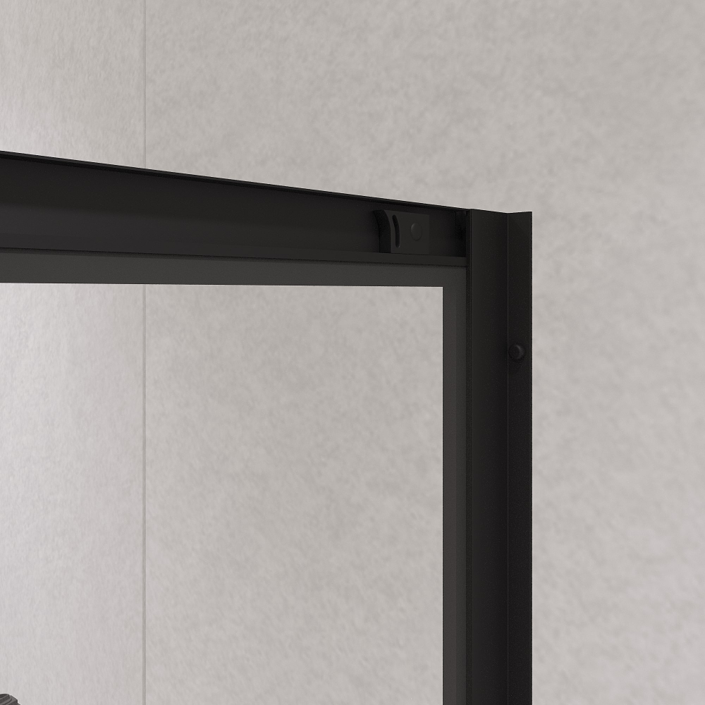 Душевой уголок полукруглый, стеклянный с раздвижными дверями на роликах - RGW PA-51B (Прозрачное, 1000x1000)