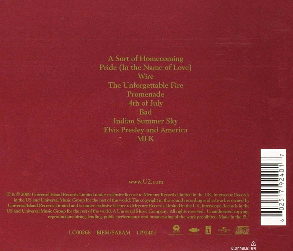 U2 / The Unforgettable Fire (CD)