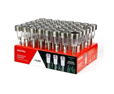 Садовый светильник SmartBuy на солнечной батарее, нержавеющая сталь, пластик, 31 см (SBF-101) 48 шт