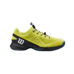детские Кроссовки теннисные Wilson Rush Pro 4.0 QL Jr - sulphur spring/black/blue coral